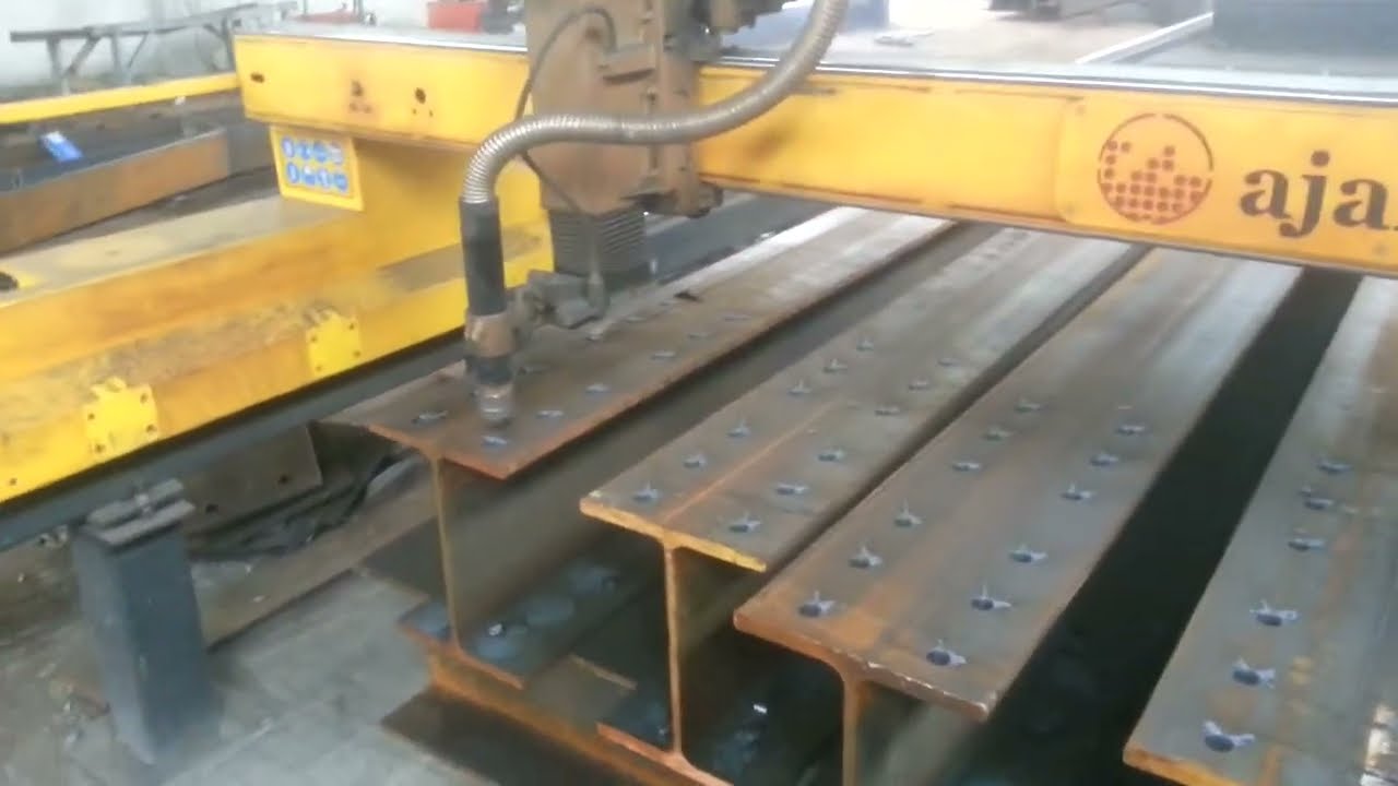 Cnc Plasma H beam cutting hole YouTube