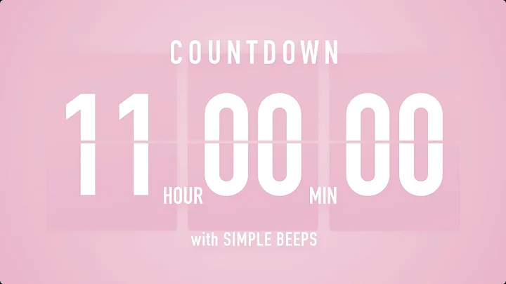 11 Hour Countdown Timer 🌸 Flip Clock with Simple Beeps 🔔