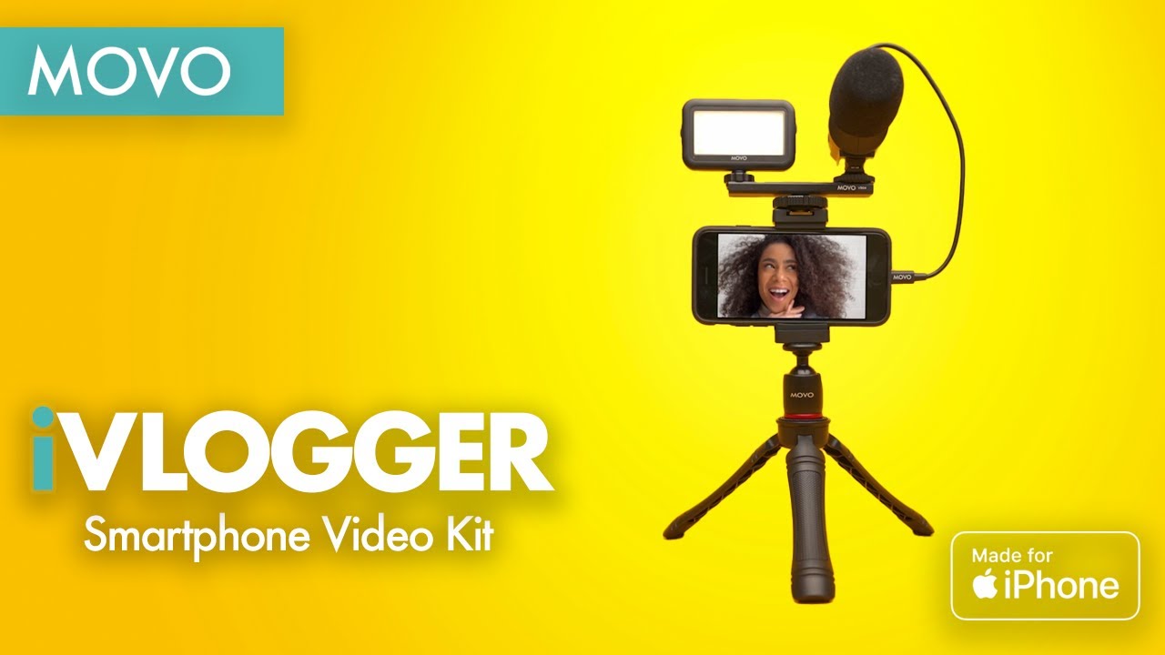 Smartphone Video Kit W/ Tripod, Mic, Light, More | iVlogger | Movo