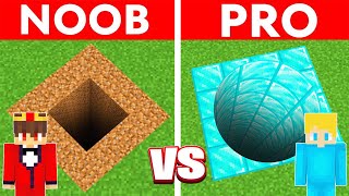 Minecraft NOOB vs PRO: SICHERSTER UNTERGRUND TUNNEL BAU CHALLENGE ⛏