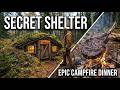 Building a Secret Underground Shelter & Cooking an Epic Steak! 🌲🥩