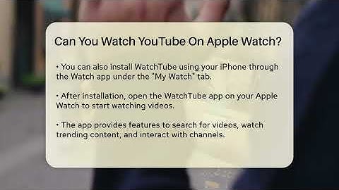 Can You Watch YouTube On Apple Watch? - Talking Tech Trends