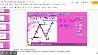 Day 2: 2) Proving Triangles Congruent - Google Slides