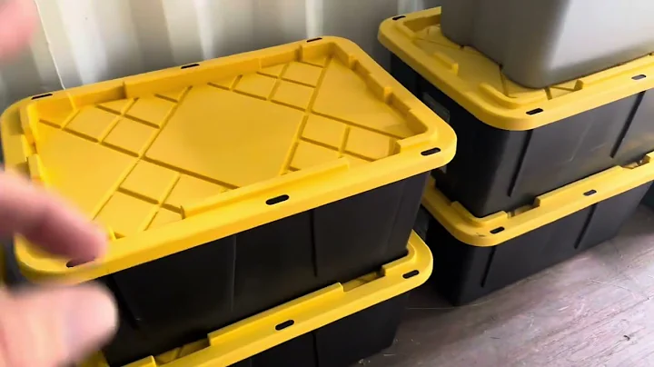 Real Review of Greenmade 27 gal Black & Yellow Stackable Storage Containers