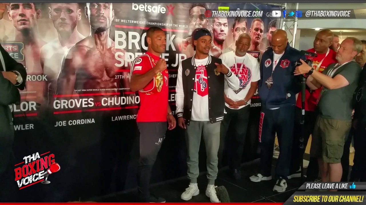 Kell Brook vs. Errol Spence Jr., Official Face Off Crowd Goes Insane!