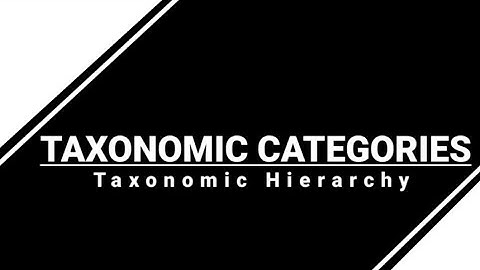 Taxonomic categories- The living world | class 11 biology