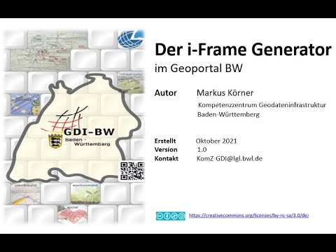 Der iFrame-Generator im Geoportal BW