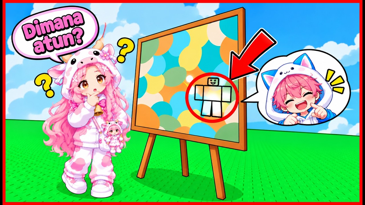 ATUN SEMBUNYI DIDALAM LUKISAN DAN MOMON HARUS MENCARI !! Feat @sapipurba Roblox