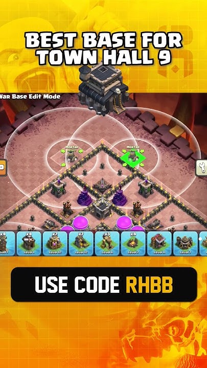 Coc Town Hall 9 Best War Base Best War Base for Town Hall 9 #clashofclans #coc #clashofclansbase