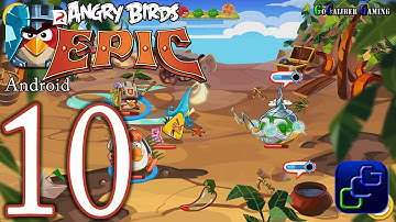 ANGRY BIRDS Epic Android Walkthrough - Part 10 - Pirate Coast, Slingshot Woods