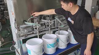 20L corrosive liquid filling machine diving filler 4 nozzles