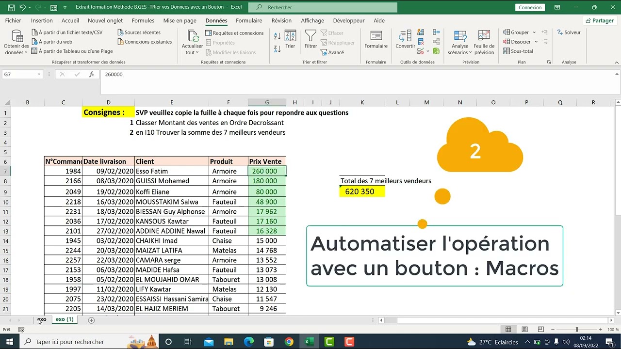 Comment effectuer une Opération de calcul avec une MACROS ? - YouTube