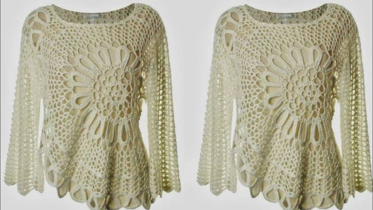 Blusa Em Crochê Para Iniciantes Ana Maria Braga | Crochetaria Oficial