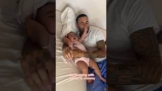Do sleeping with daddy vs mommy 😣😂 #comedy #funny #family #baby #couple