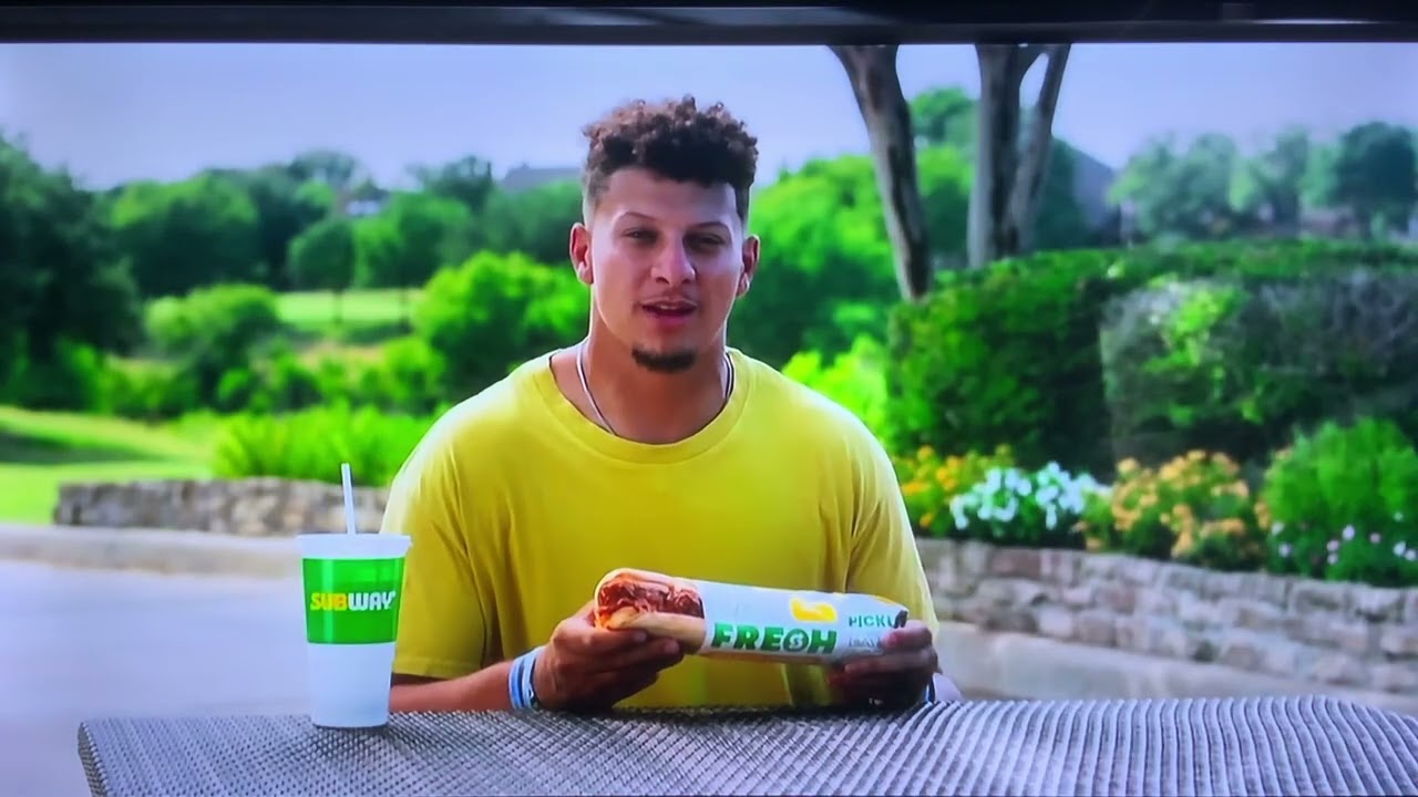 Subway restaurant NEWEST TV commercial with Patrick Mahomes, Charles