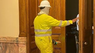 Crews to continue repair work to gas main after leak prompted evacuations at Georgia Capitol
