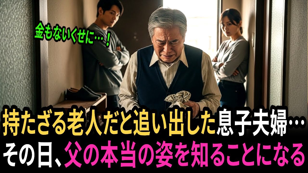 持たざる老人だと追い出された父—— その〈本当の正体〉を知った瞬間、息子夫婦は凍りついた