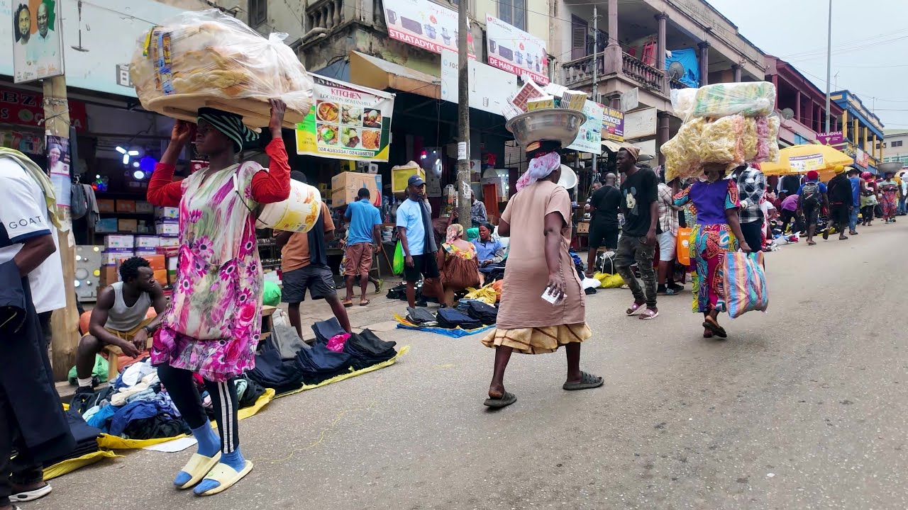 Рынок Кумаси, Гана, Африка, 6 февраля 26 года.