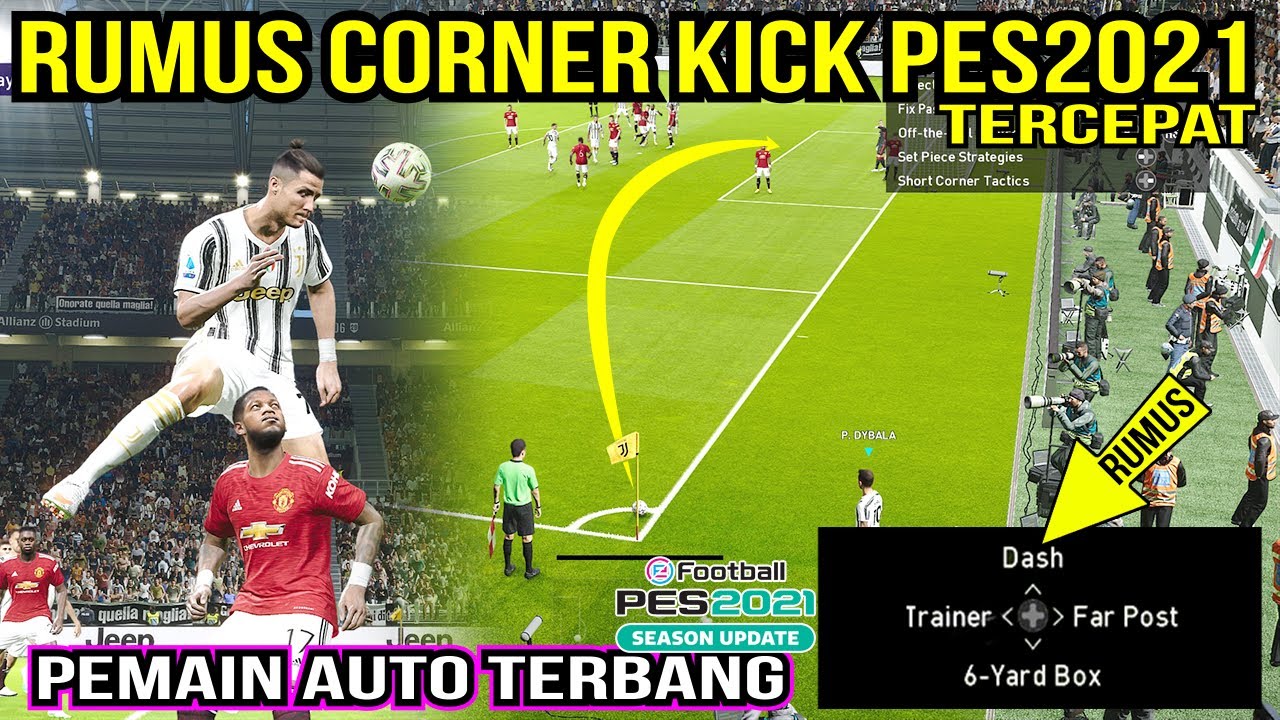 (RAHASIA)TRIK TERBARU CORNER KICK DI PES 2021! TERNYATA