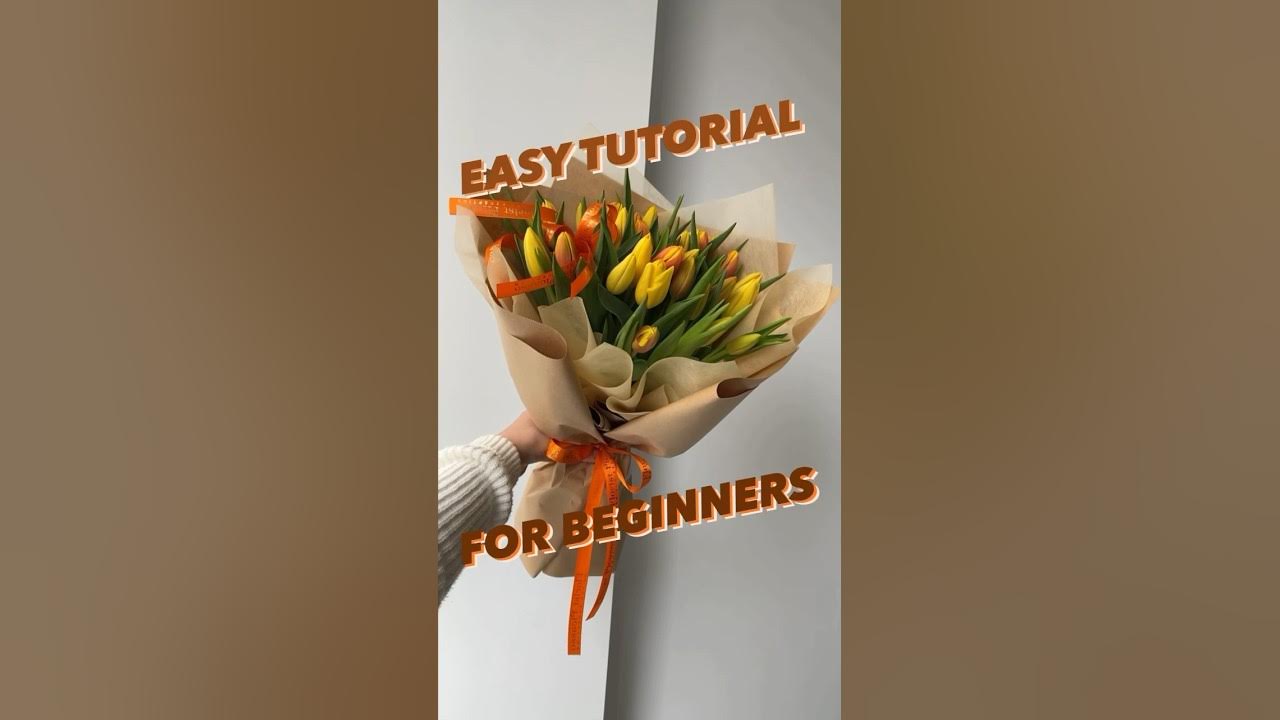 How to wrap flower bouquet using Kraft paper * 크라프트지 꽃다발