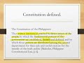Philippine Constitutional Law: Basic Concepts