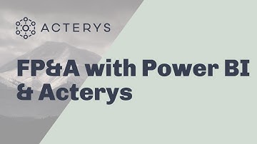 Financial Planning & Analytics with Acterys Power BI