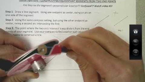 Geometry Constructions   Constructing Points Equidistant from the Endpoints of a Segment