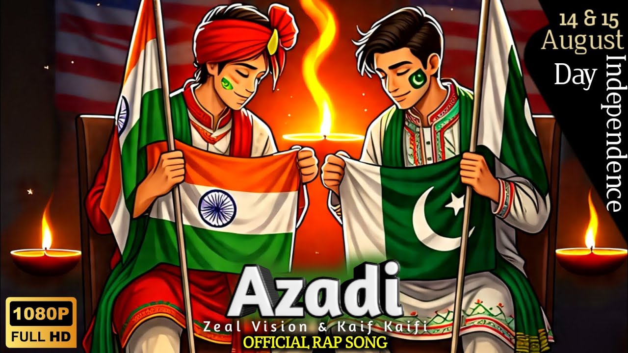 Azaadi – New 🇮🇳Indo-🇵🇰Pak Independence Rap Song 2025 | Kaif Kaifi x Zeal Vision | Desh Bhakti Anthem