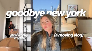 MOVING VLOG: my last week living in nyc | packing my whole apartment, saying goodbye, reflecting