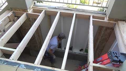 How to Install Floor Joists/Installing Joist Hangers Made Easy/Dry Rot Deck Repairs