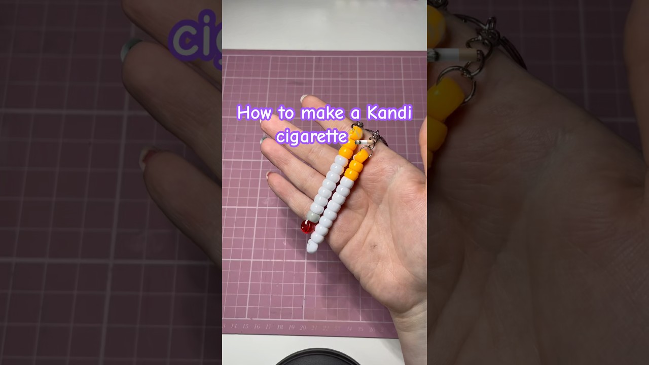 Kandi cigarettes tutorial #kandikid #beadedbracelets #kandi #tutorial