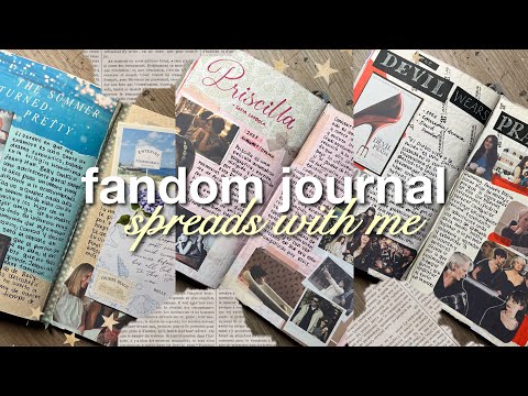 🎨 fandom journal spreads with me 📹🌟