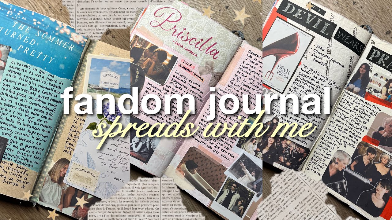 🎨 fandom journal spreads with me 📹🌟