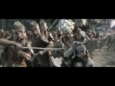 Dwarves and Elves charge on Orcs - The Battle of Five Armies
