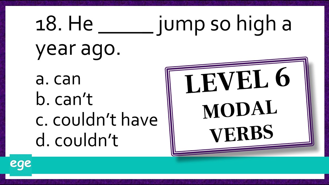 Level 6: Modal Verbs | Grammar Quiz - YouTube