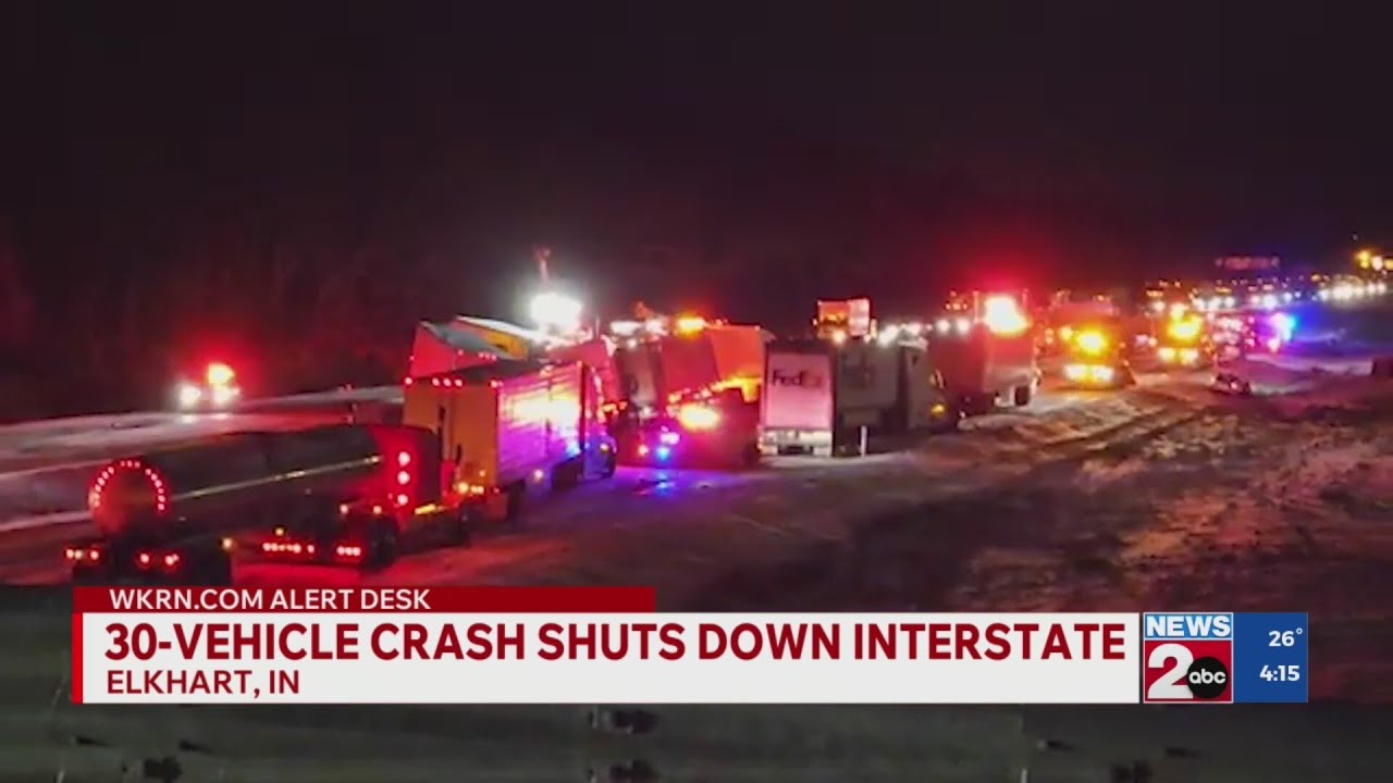 30-vehicle pile-up closes Indiana interstate