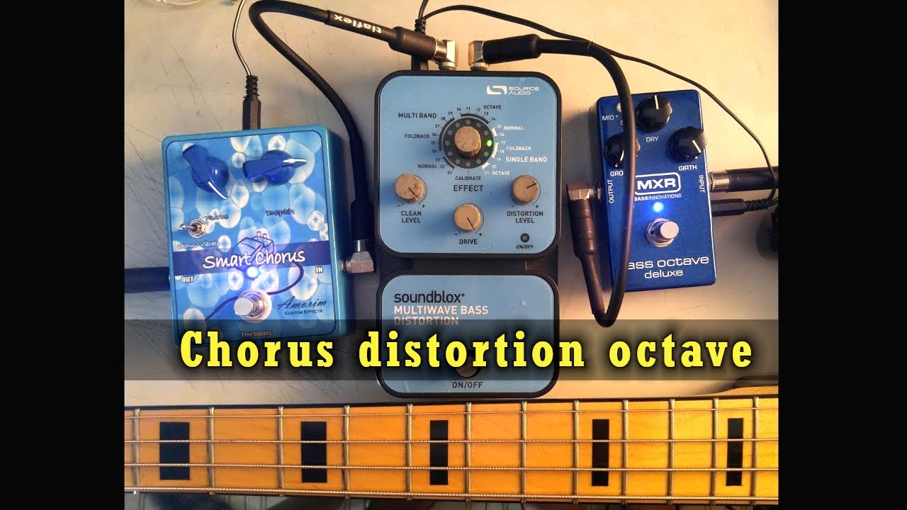 Efeitos no baixo Oitavador, distortion e Chorus YouTube