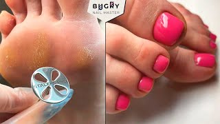 Colorful Summer Pedicure, Russian/Efile Pedicure