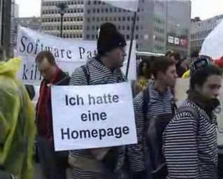 Demonstration against Software Patents, Brussels
