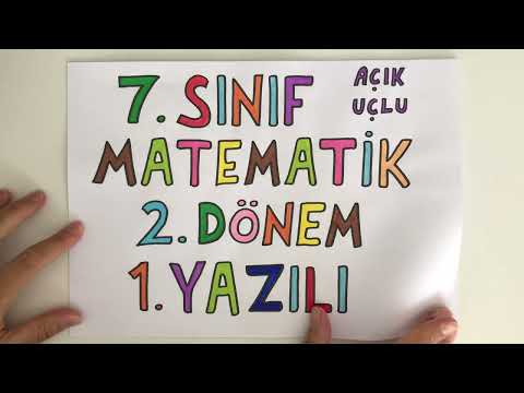 7. Sınıf Matematik 2. Dönem 1. Yazılı