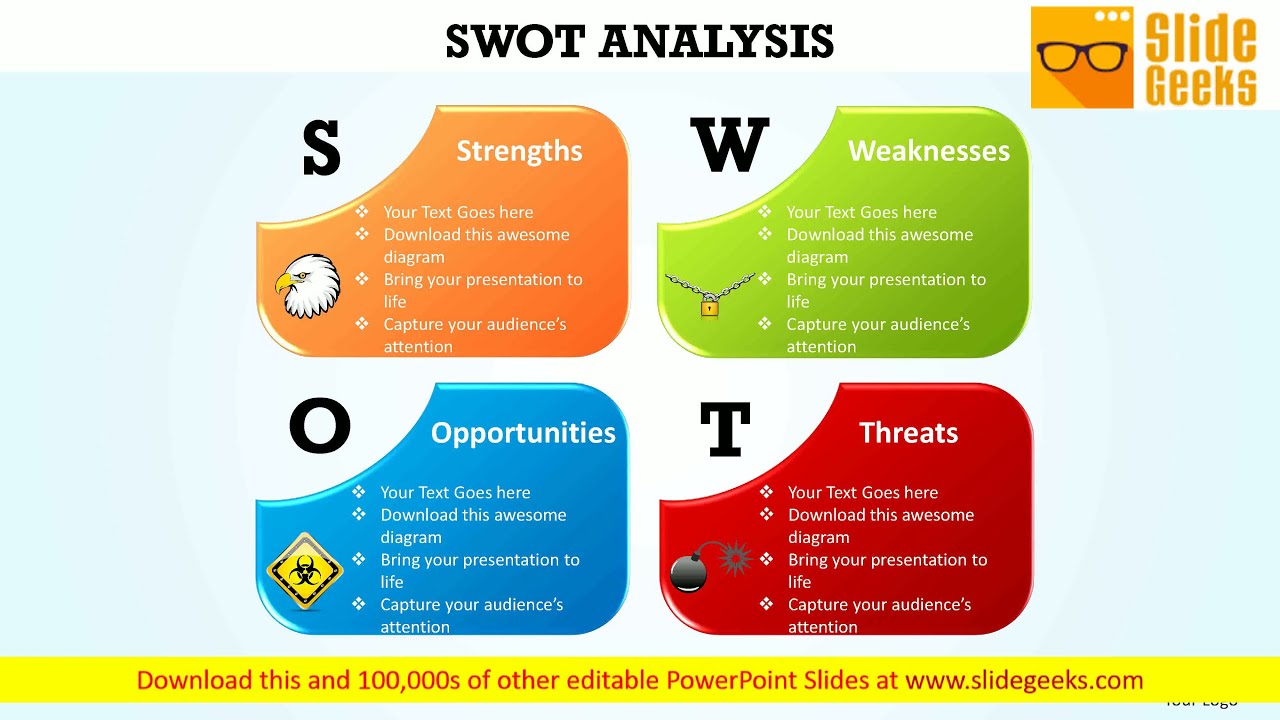 Powerpoint Layout Strategy SWOT Analysis Ppt Template