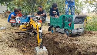 Amazing RC Team Construction Excavator MAN Nissan Kamaz fuso