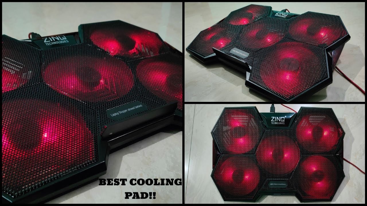 Zinq Five Fan Cooling Pad and Laptop Stand with Dual Height Adjustment