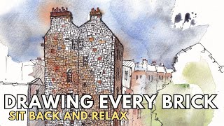 Sketching in Detail - From Thumbnail Art to Drawing Every Brick - Mindful and Relaxing screenshot 1