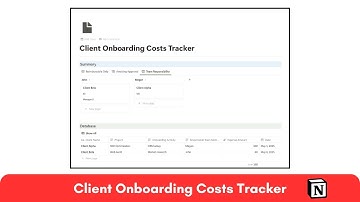 Client Onboarding Costs Tracker | How to keep track of client onboarding costs in @Notion