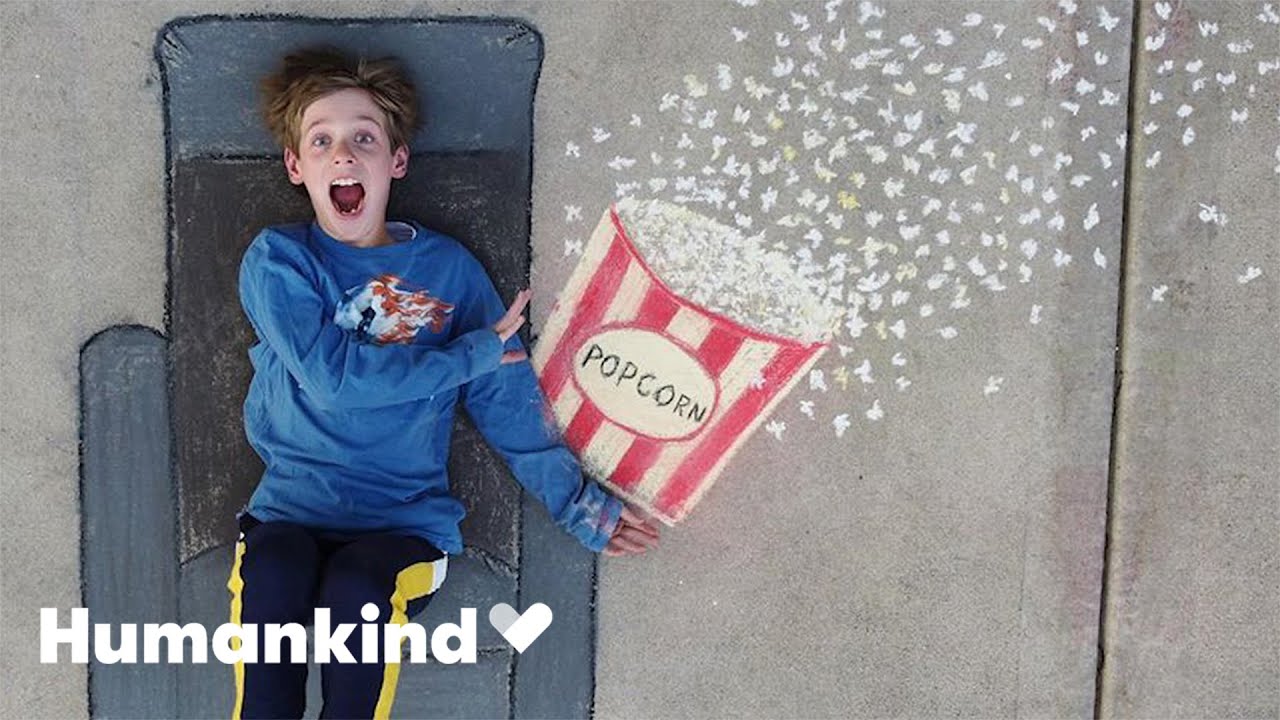 Siblings create driveway masterpieces with chalk | Humankind