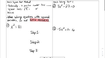 9.3 Solve using Square Roots