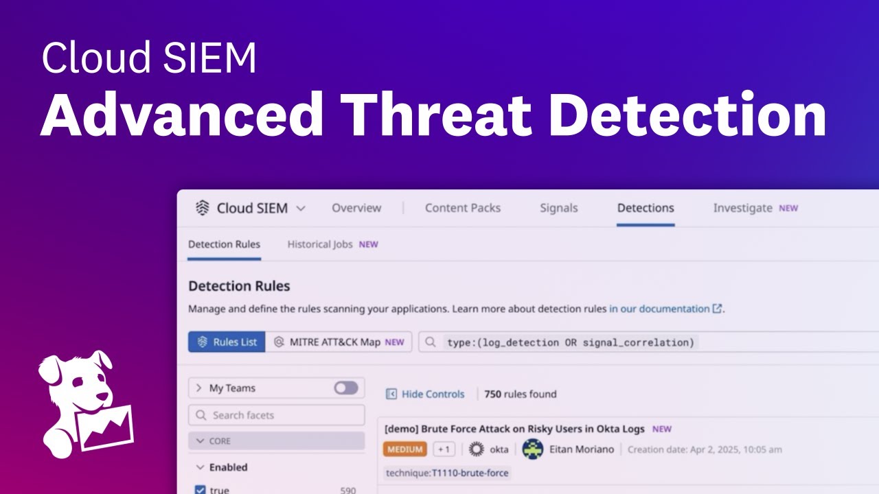 Real-Time & Historical Threat Detection with Datadog Cloud SIEM - YouTube