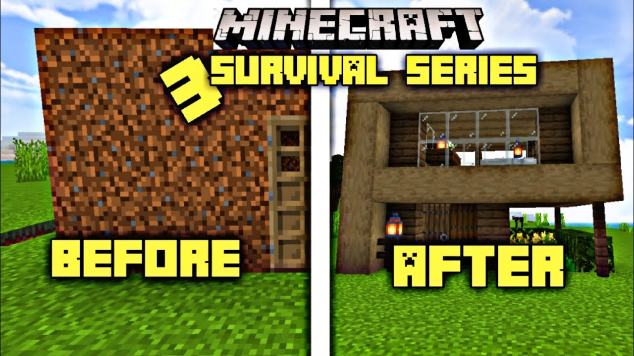 Finally I made My house | Minecraft Pe Survival series In Hindi | 1.20 ...
