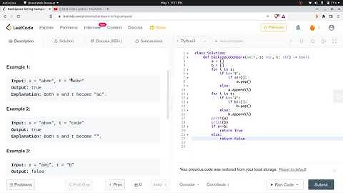844. Backspace String Compare | In Python| Leet code |  Enthu Geeks